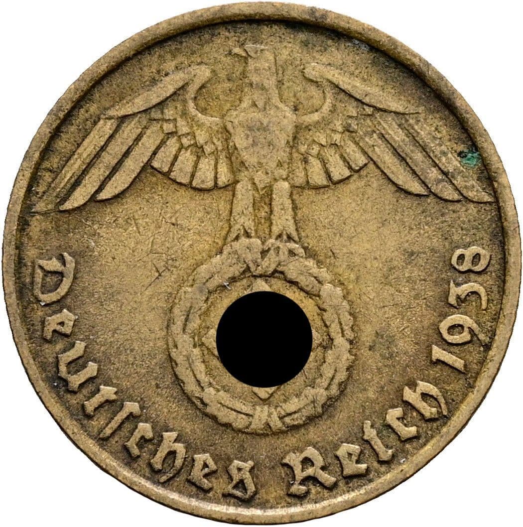 5 Reichspfennig 1938 D – Rückseite