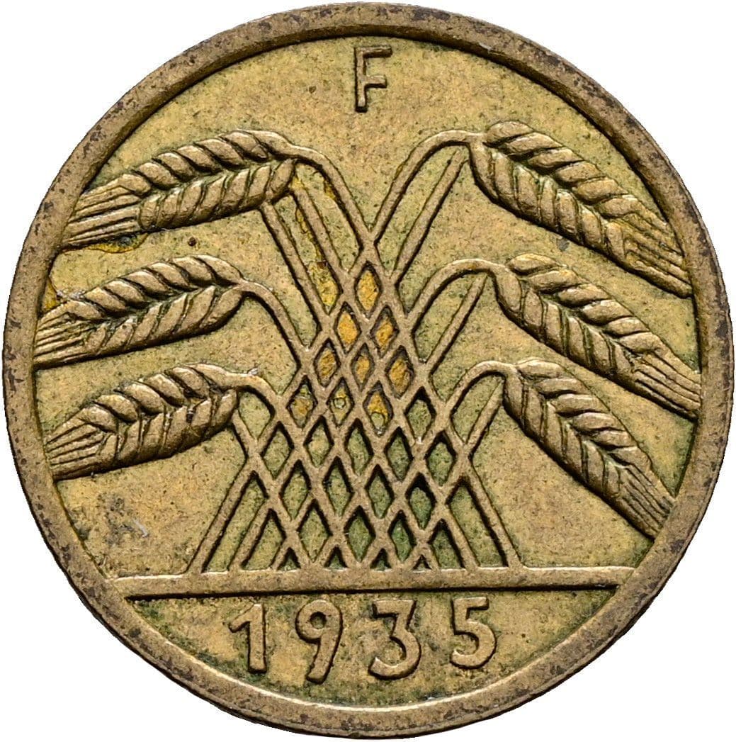 5 Reichspfennig 1935 F – Rückseite