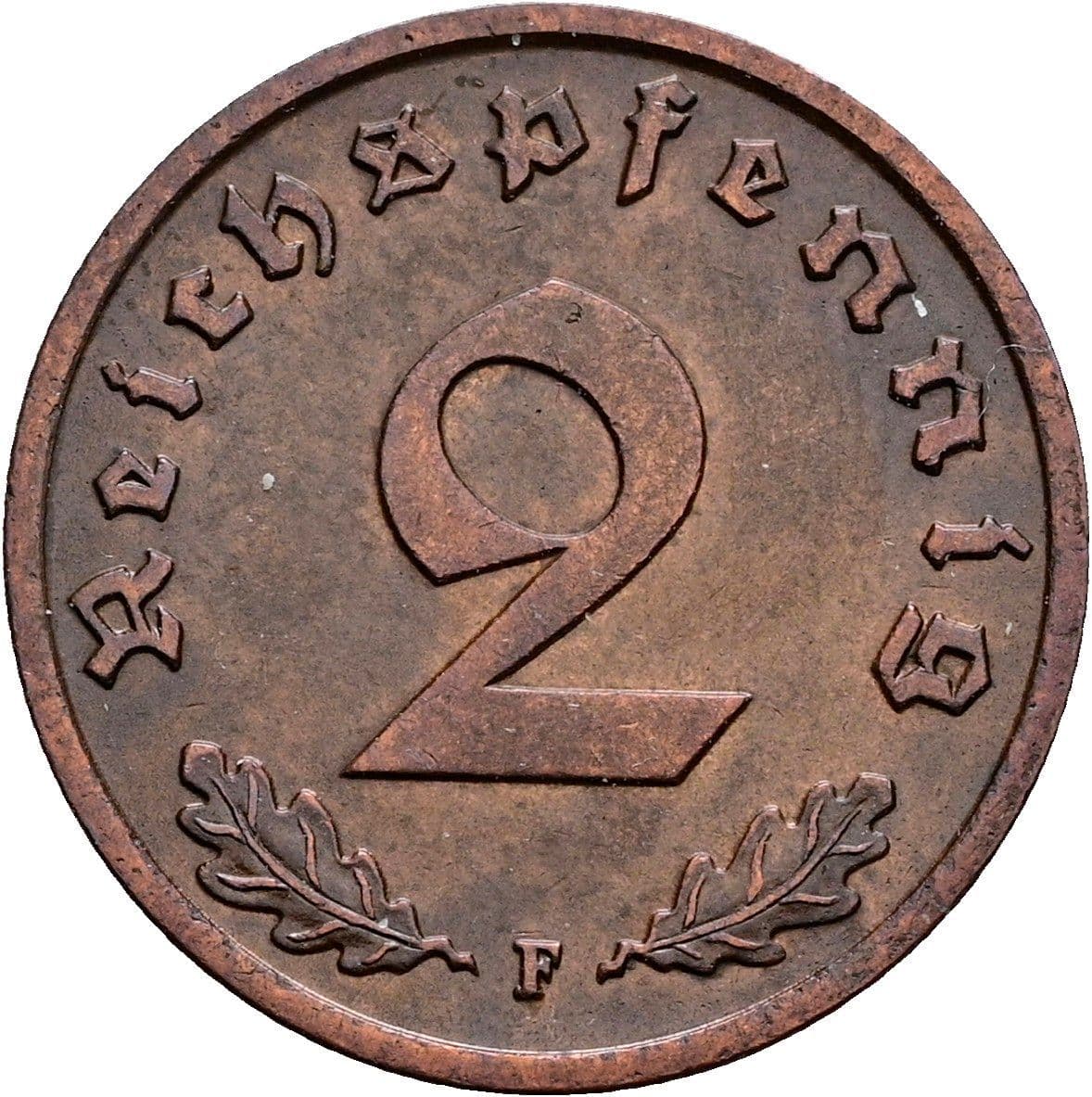2 Reichspfennig 1937 F – Vorderseite