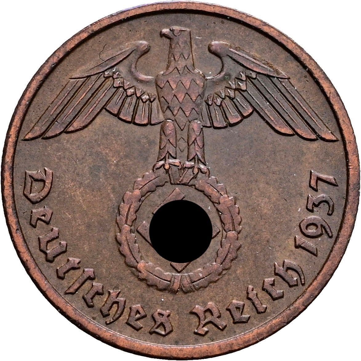 2 Reichspfennig 1937 F – Rückseite