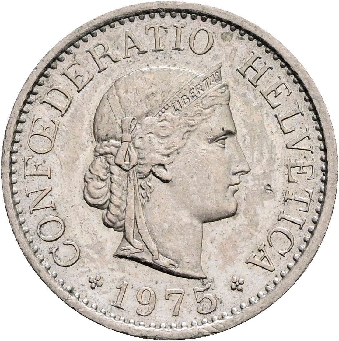 10 Rappen 1975 – Vorderseite