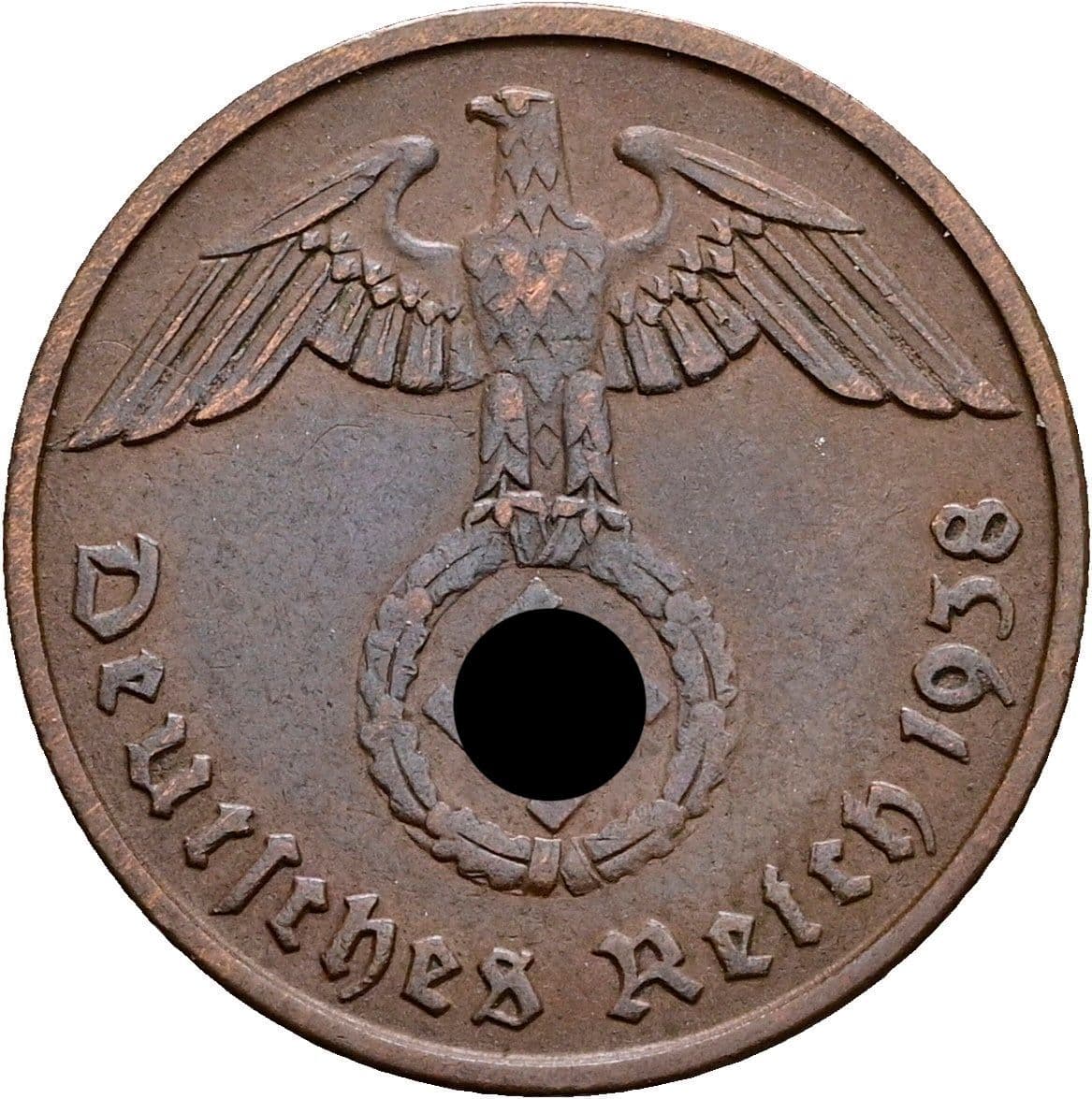 2 Reichspfennig 1938 A – Rückseite