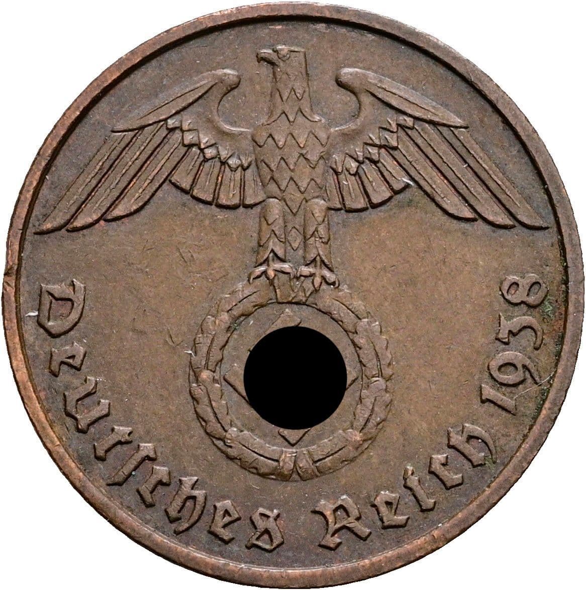 2 Reichspfennig 1938 F – Rückseite