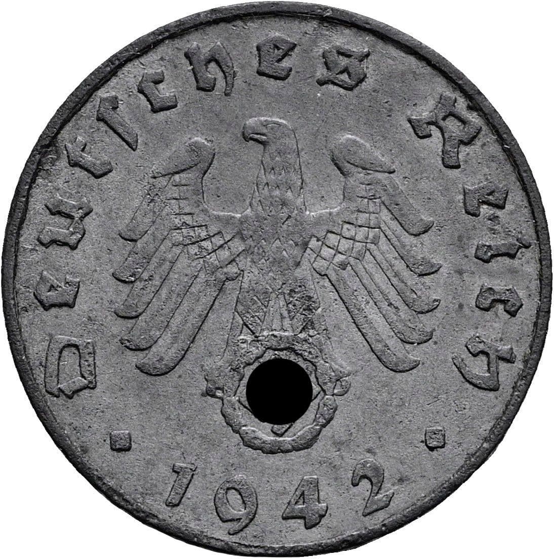 5 Reichspfennig 1942 B – Rückseite