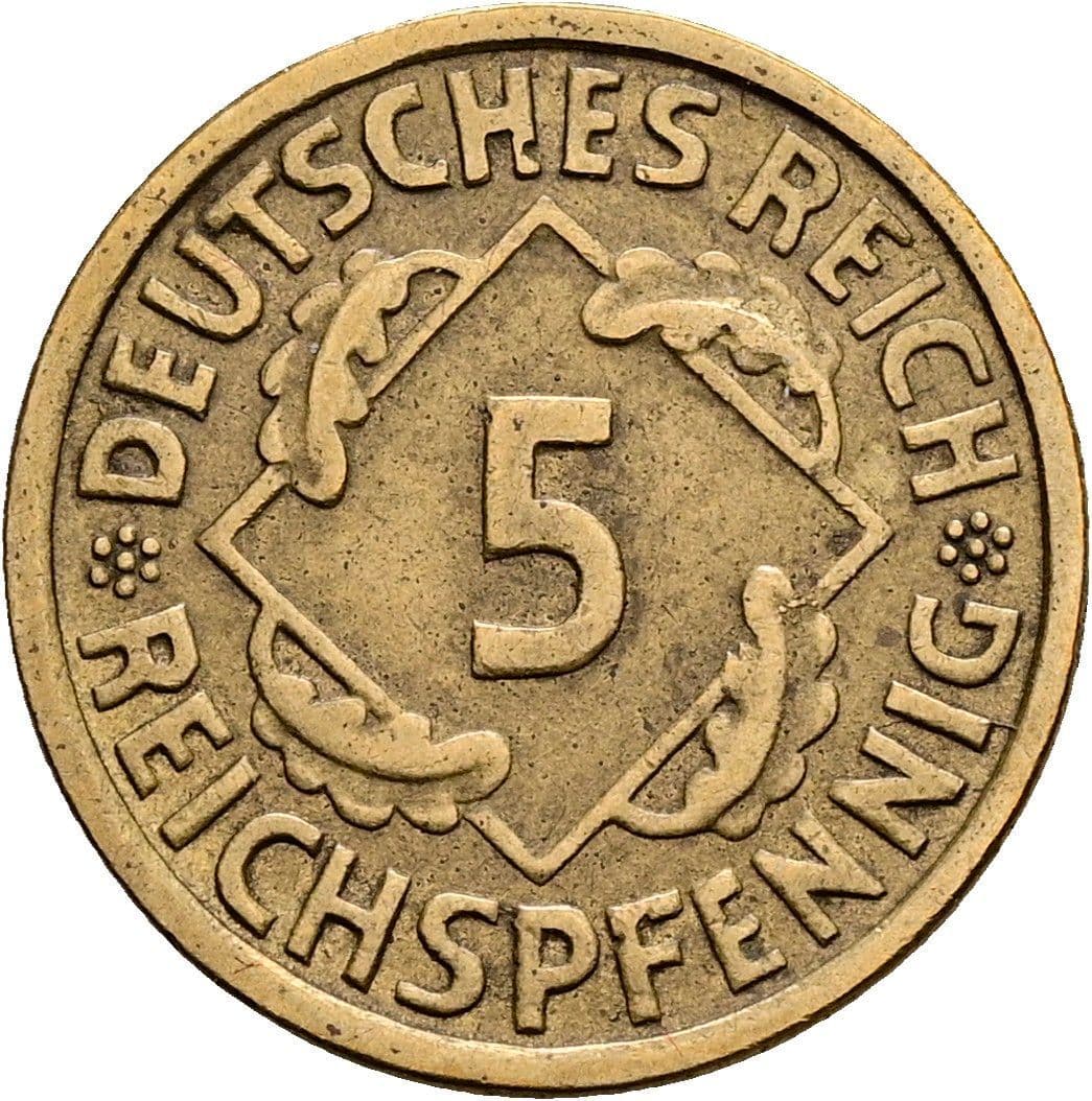 5 Reichspfennig 1936 D – Vorderseite