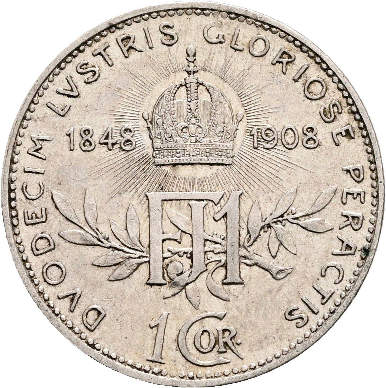1 Krone Franz Joseph I. 1848-1916 1908 – Rückseite