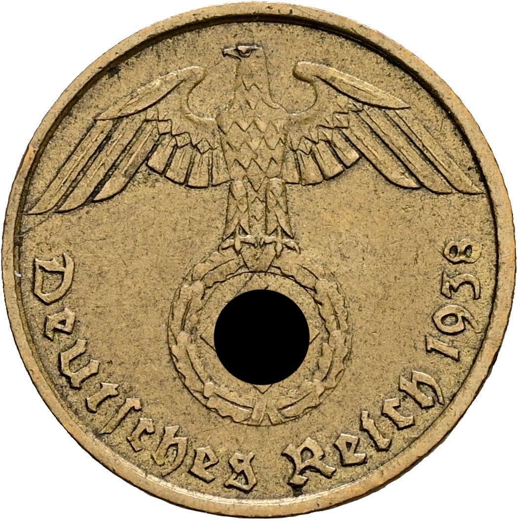 5 Reichspfennig 1938 A – Rückseite