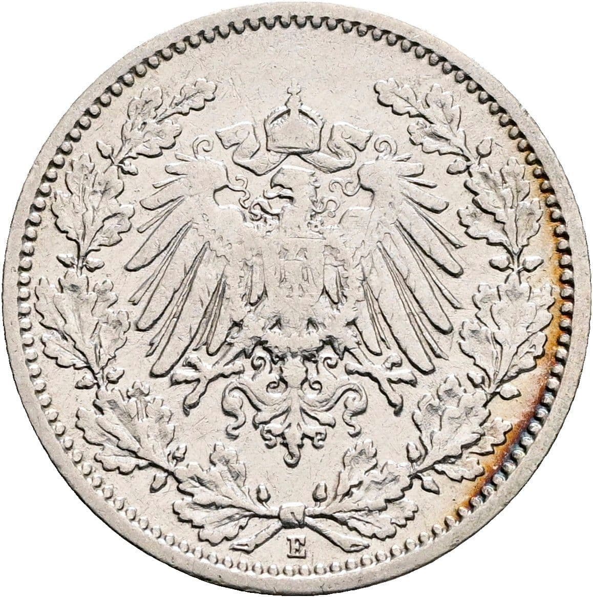 1/2 Mark 1905 E – Rückseite