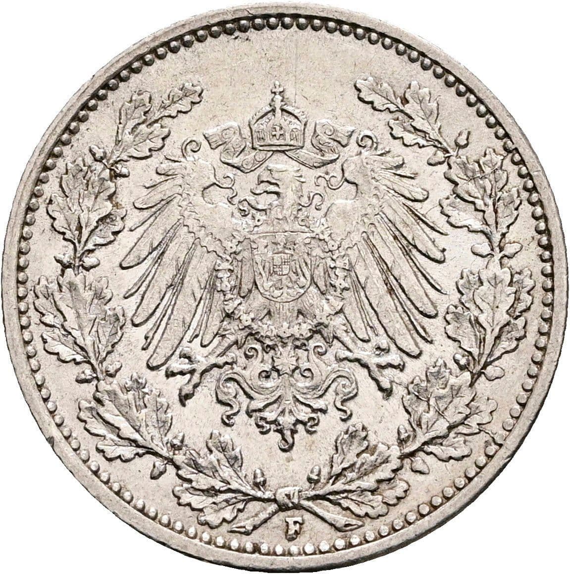 1/2 Mark 1915 F – Rückseite