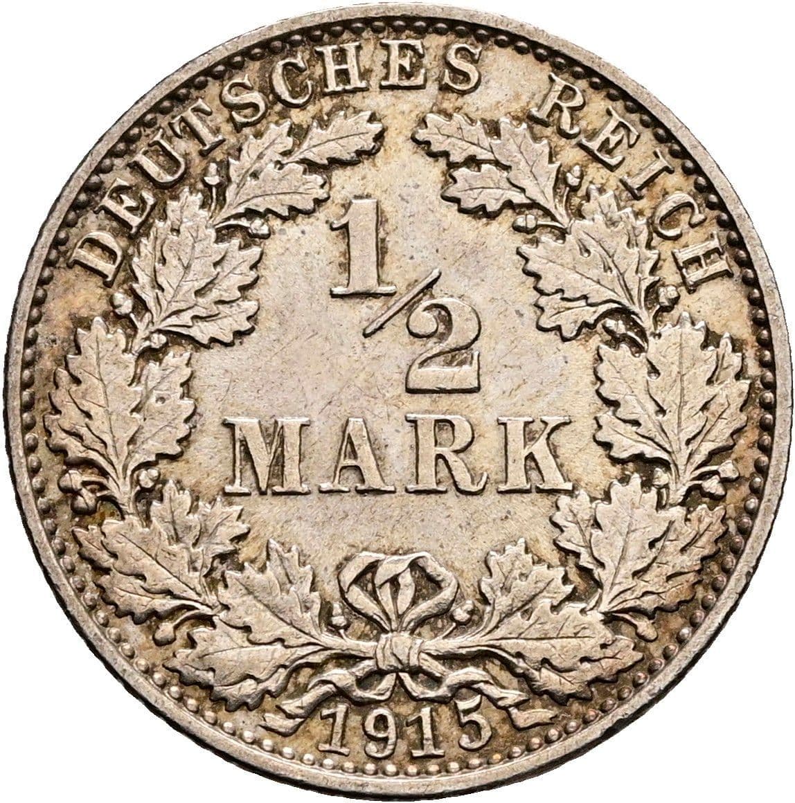 1/2 Mark 1915 E – Vorderseite