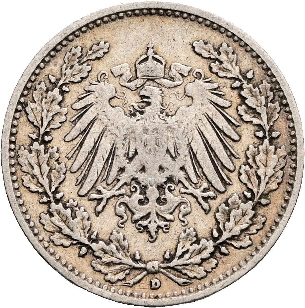 1/2 Mark 1906 D – Rückseite