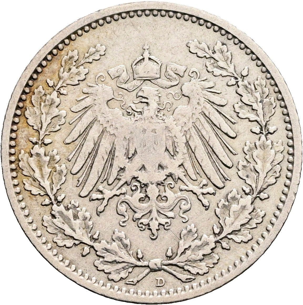 1/2 Mark 1905 D – Rückseite