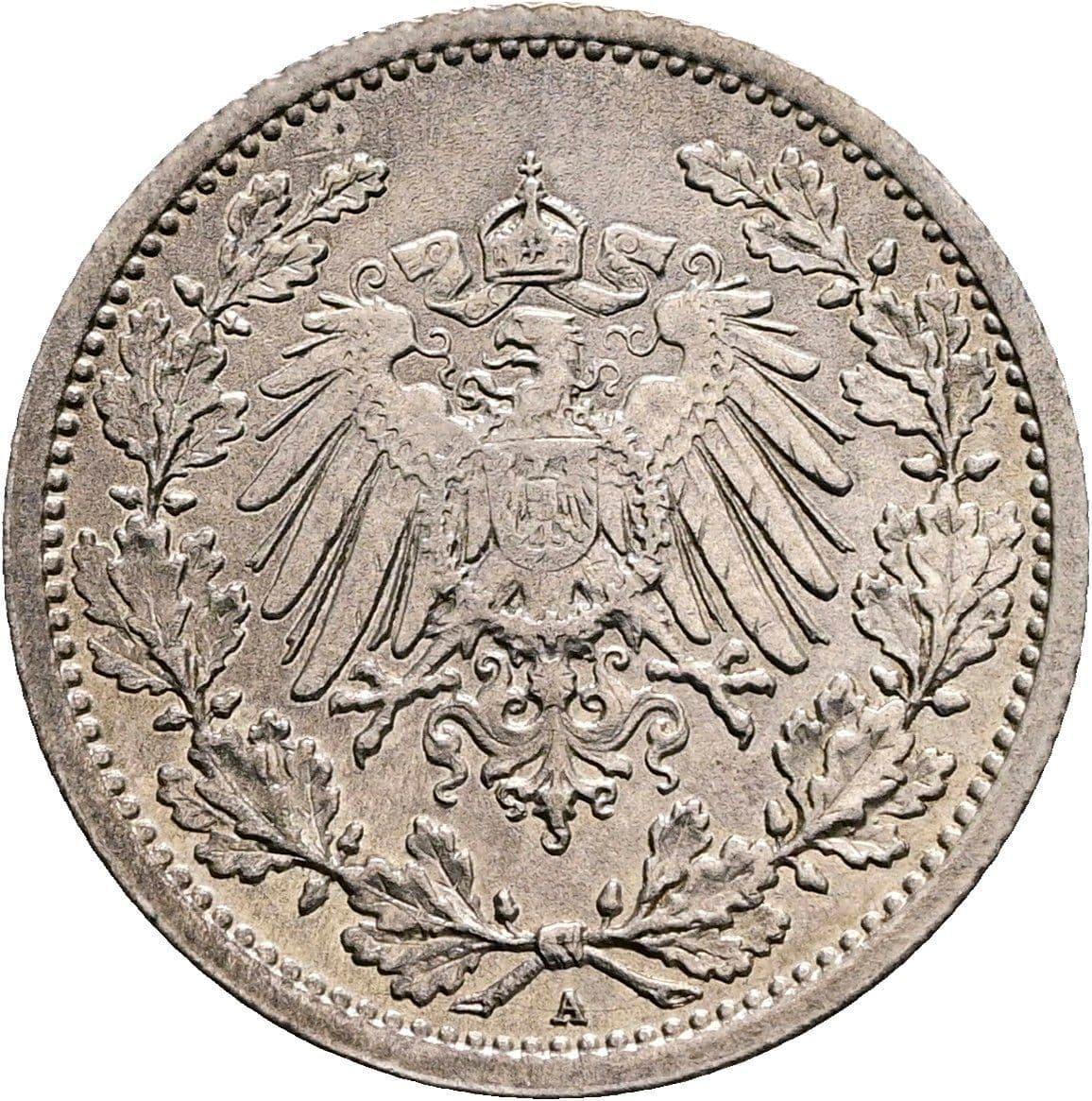 1/2 Mark 1914 A – Rückseite
