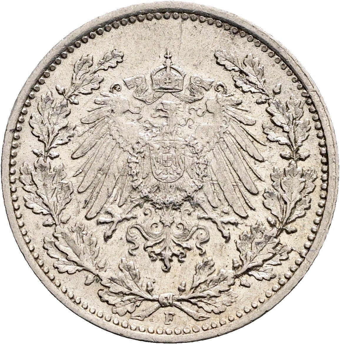 1/2 Mark 1915 F – Rückseite