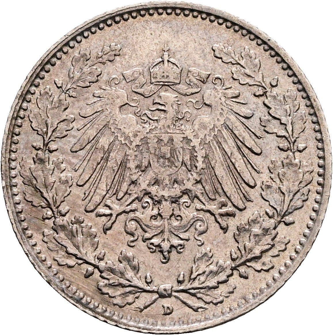 1/2 Mark 1906 D – Rückseite