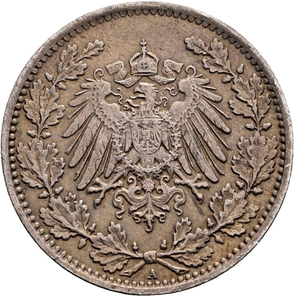 1/2 Mark 1919 A – Rückseite