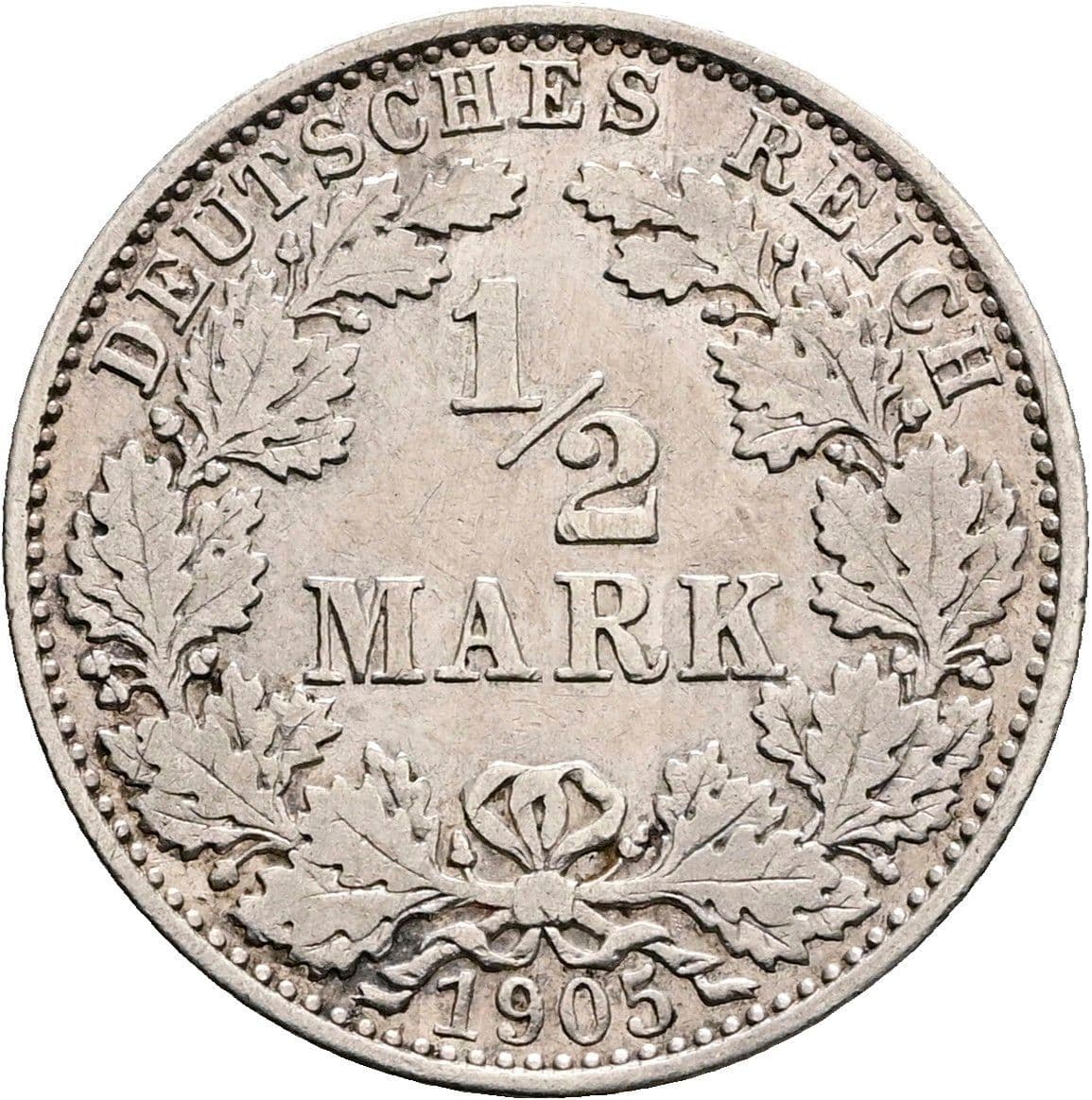 1/2 Mark 1905 E – Vorderseite
