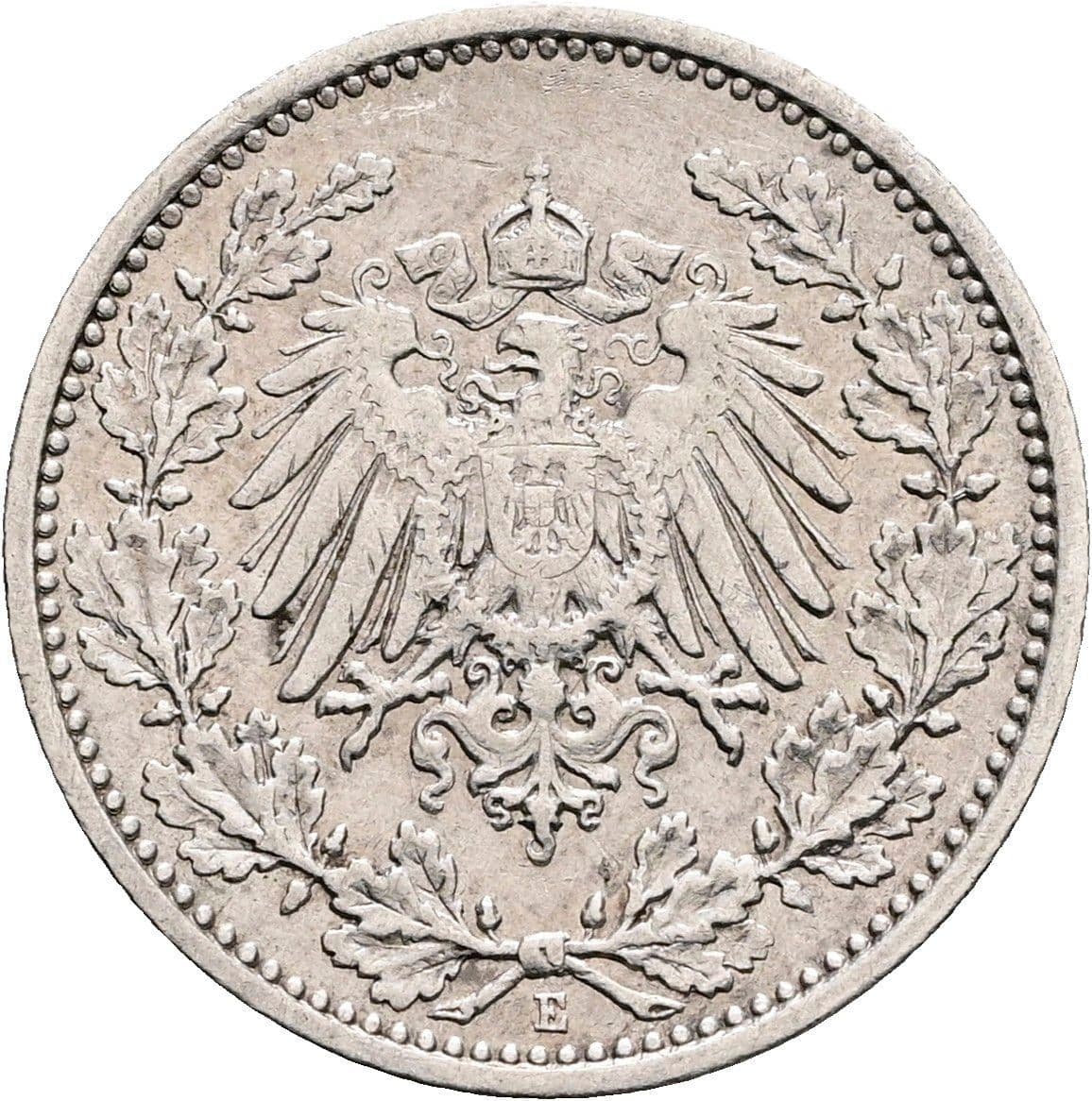 1/2 Mark 1905 E – Rückseite