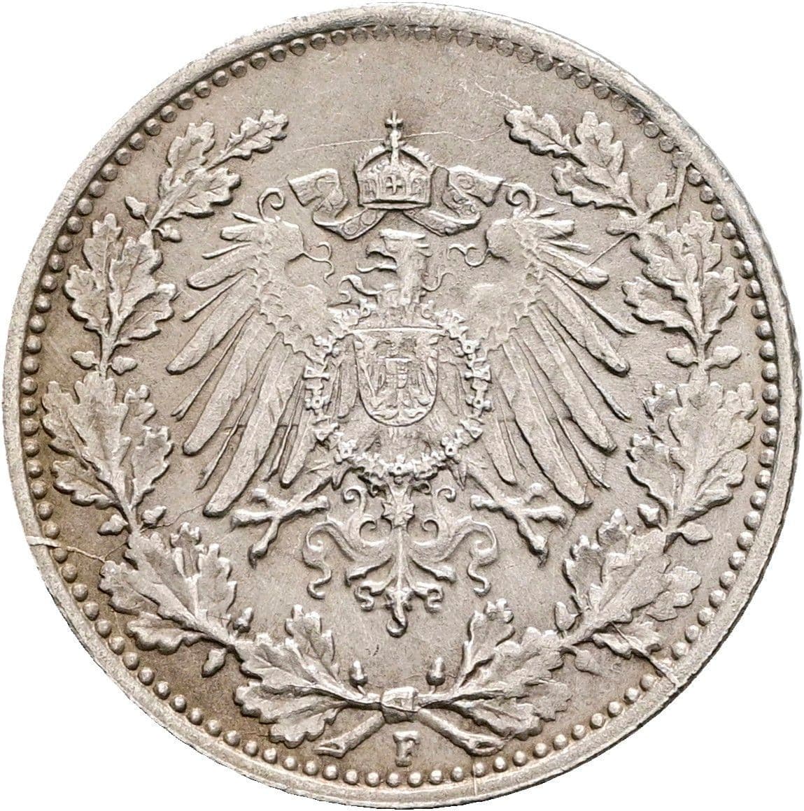 1/2 Mark 1919 F – Rückseite