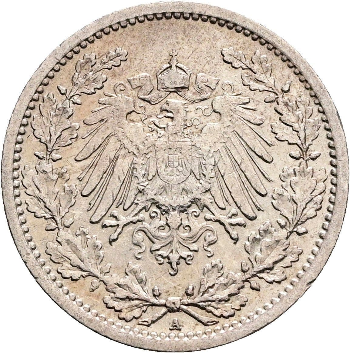 1/2 Mark 1911 A – Rückseite