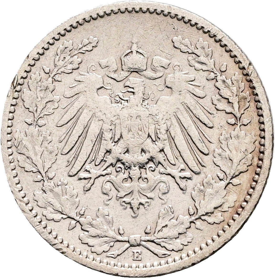1/2 Mark 1906 E – Rückseite