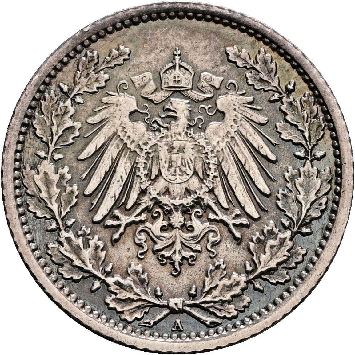 1/2 Mark 1918 A – Rückseite