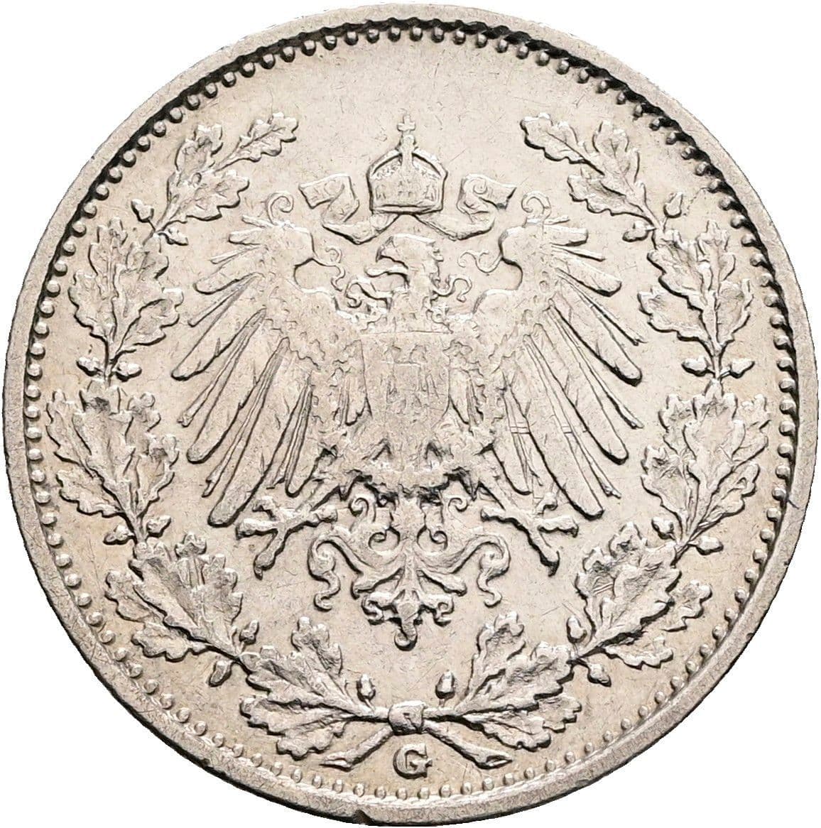 1/2 Mark 1906 G – Rückseite