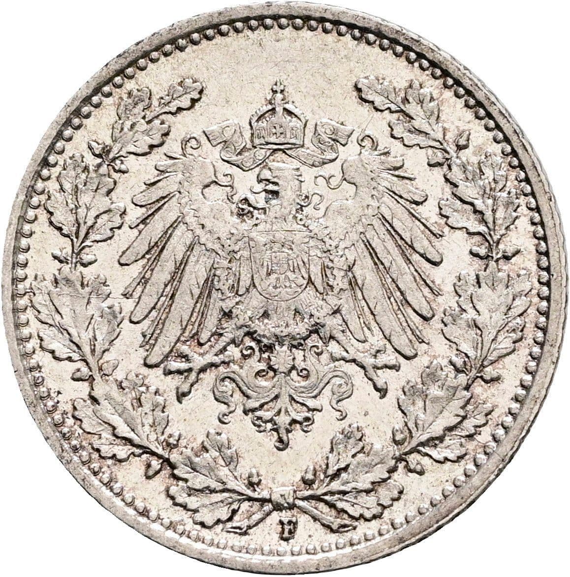 1/2 Mark 1905 F – Rückseite