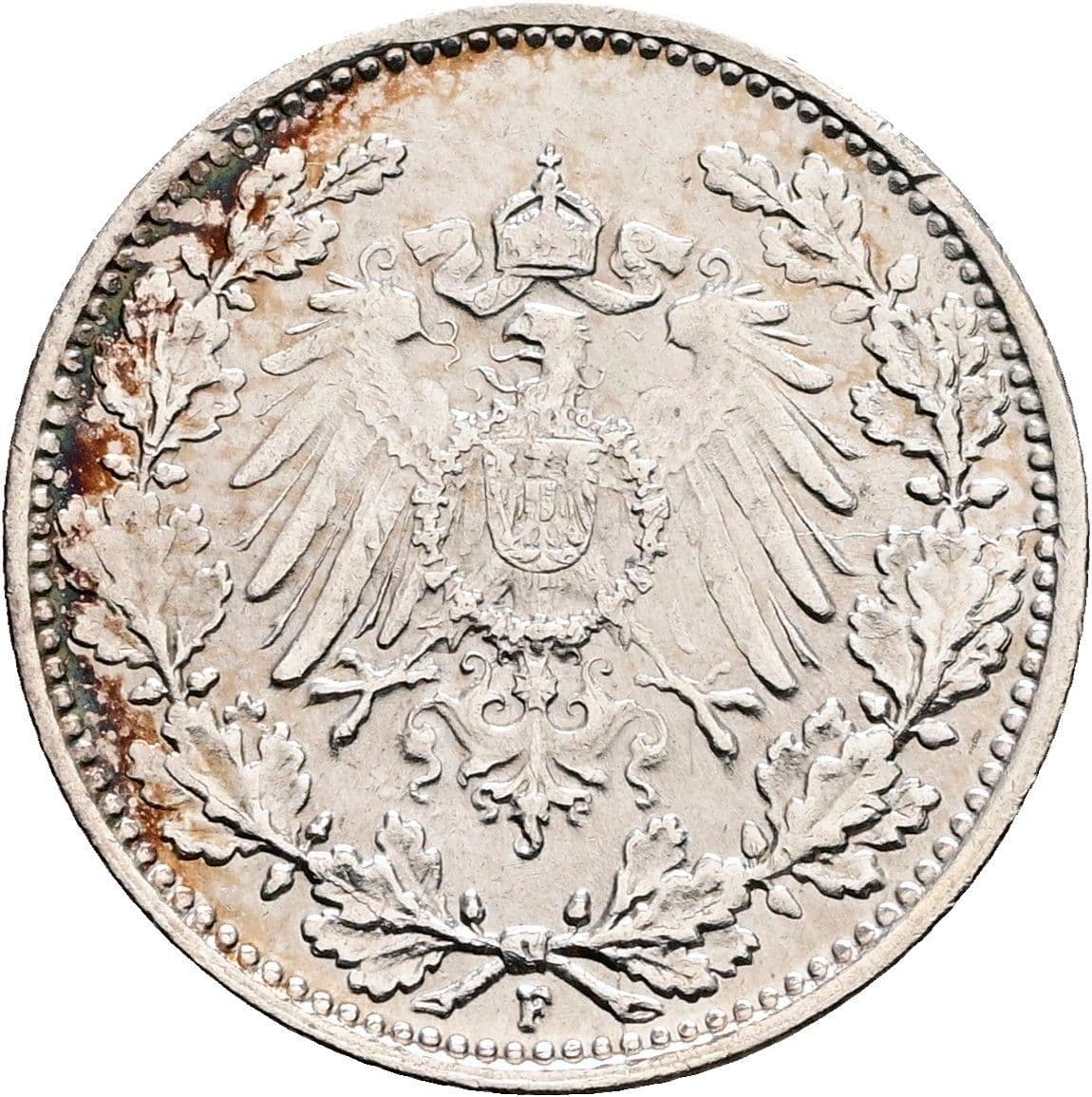 1/2 Mark 1919 F – Rückseite