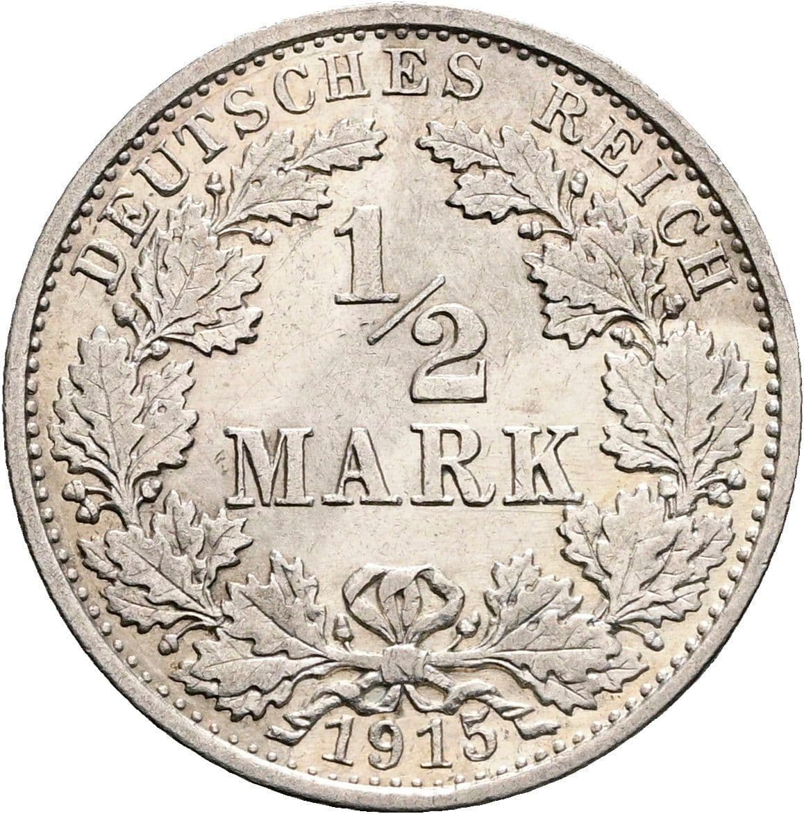 1/2 Mark 1915 G – Vorderseite