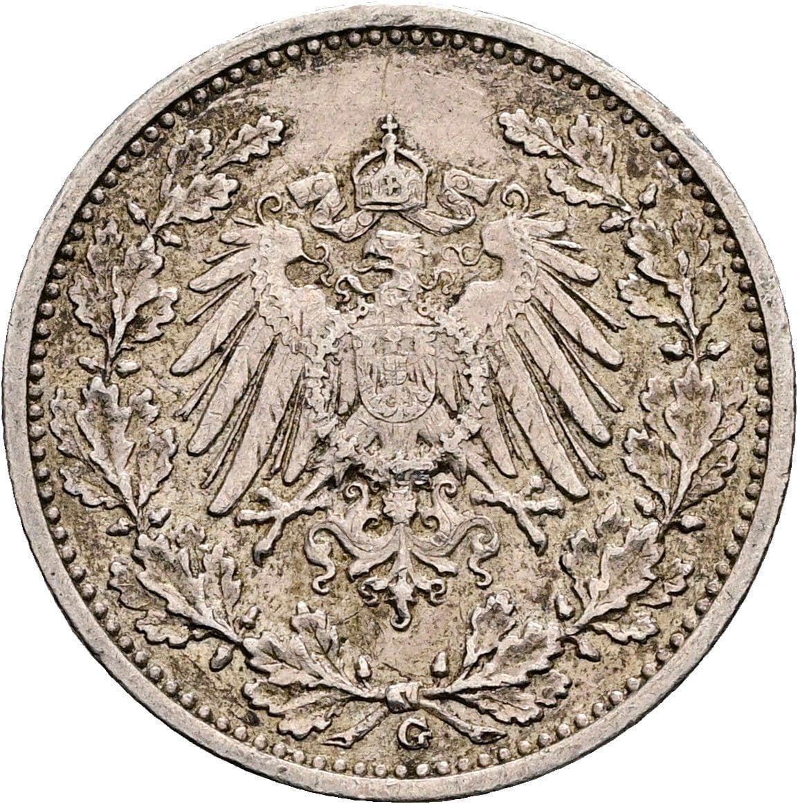1/2 Mark 1915 G – Rückseite