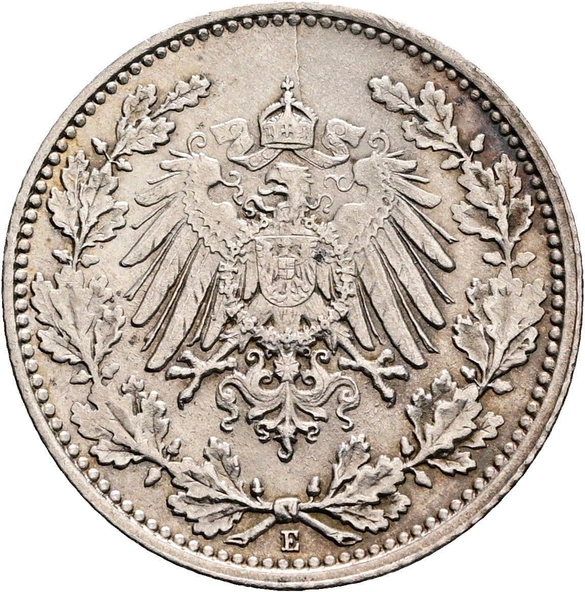 1/2 Mark 1919 E – Rückseite