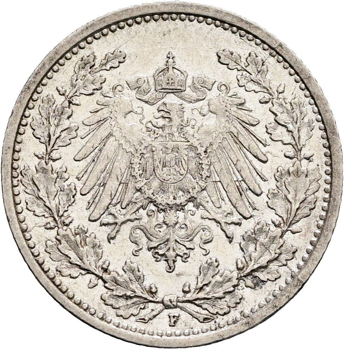 1/2 Mark 1906 F – Rückseite