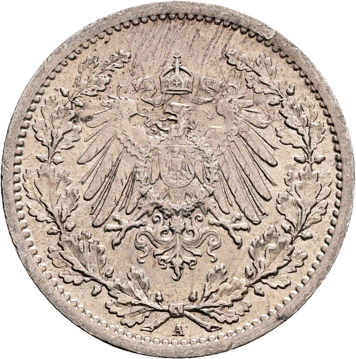 1/2 Mark 1906 A – Rückseite