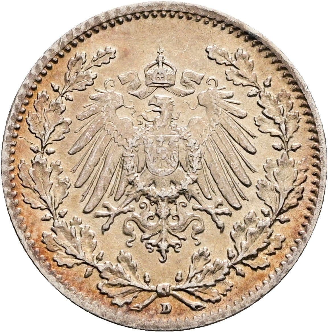 1/2 Mark 1915 D – Rückseite