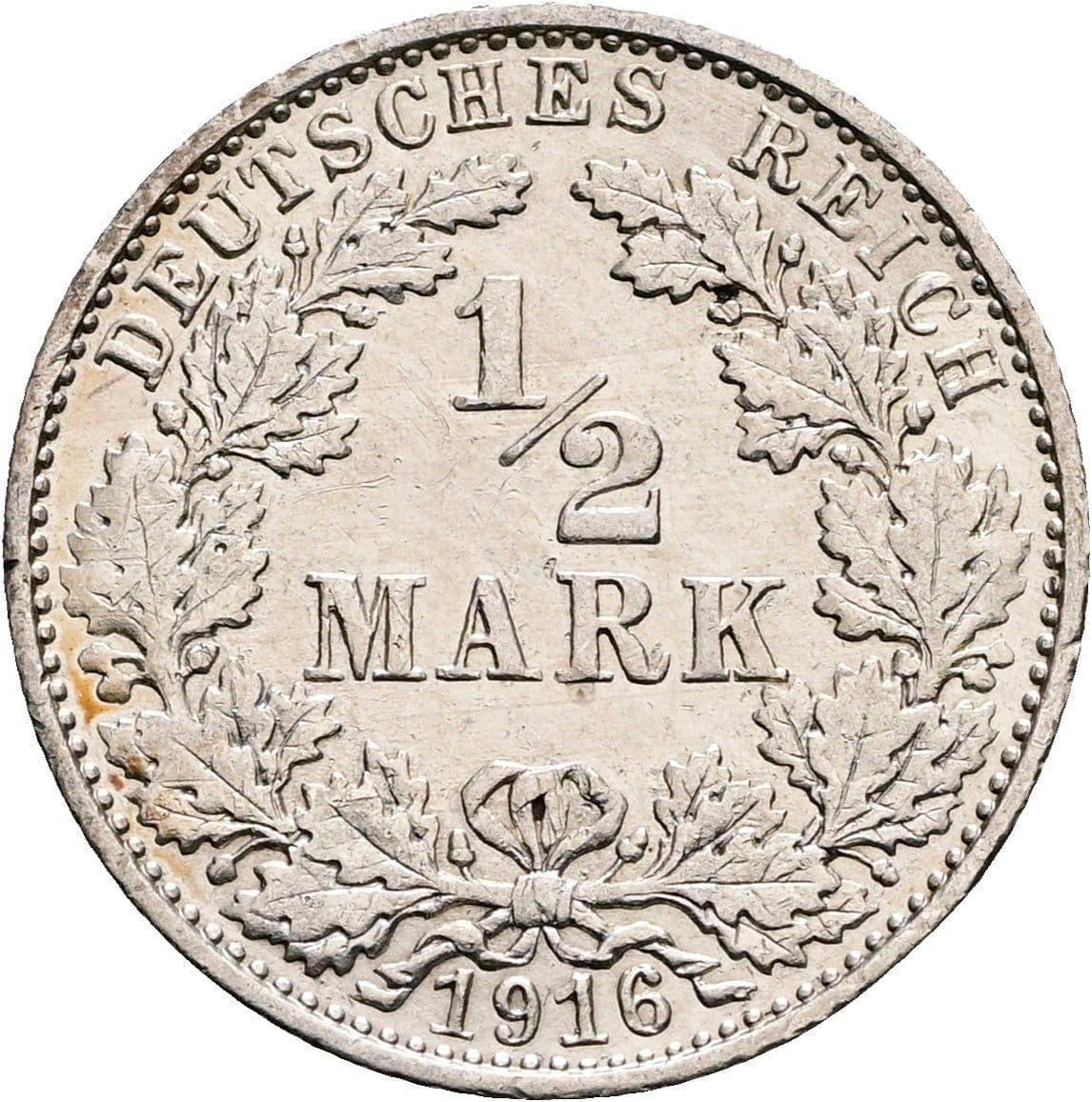 1/2 Mark 1916 E – Vorderseite
