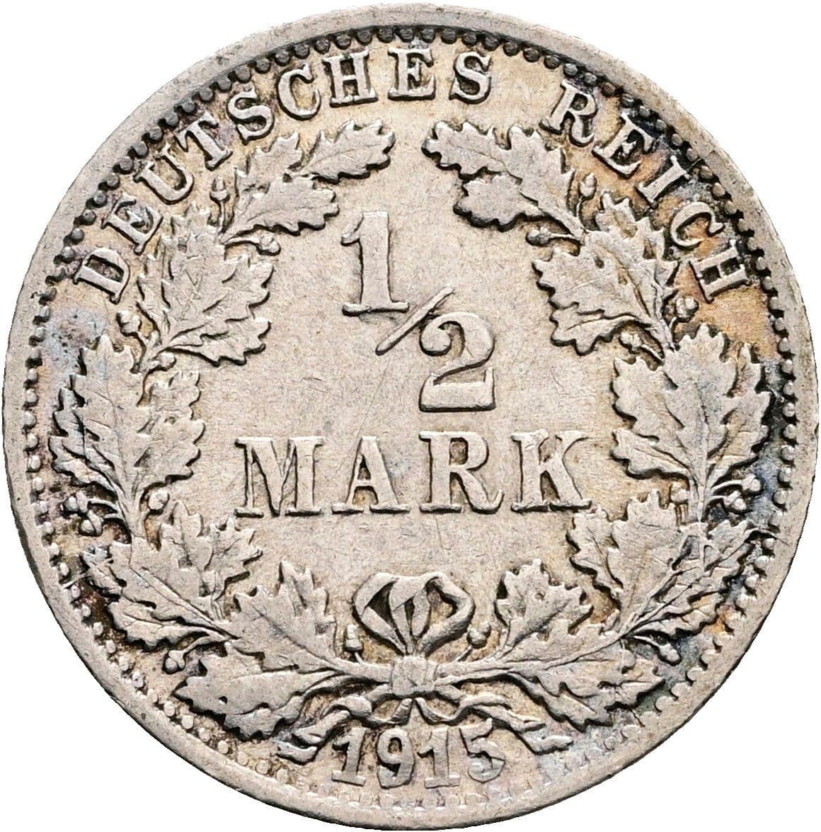 1/2 Mark 1915 E – Vorderseite