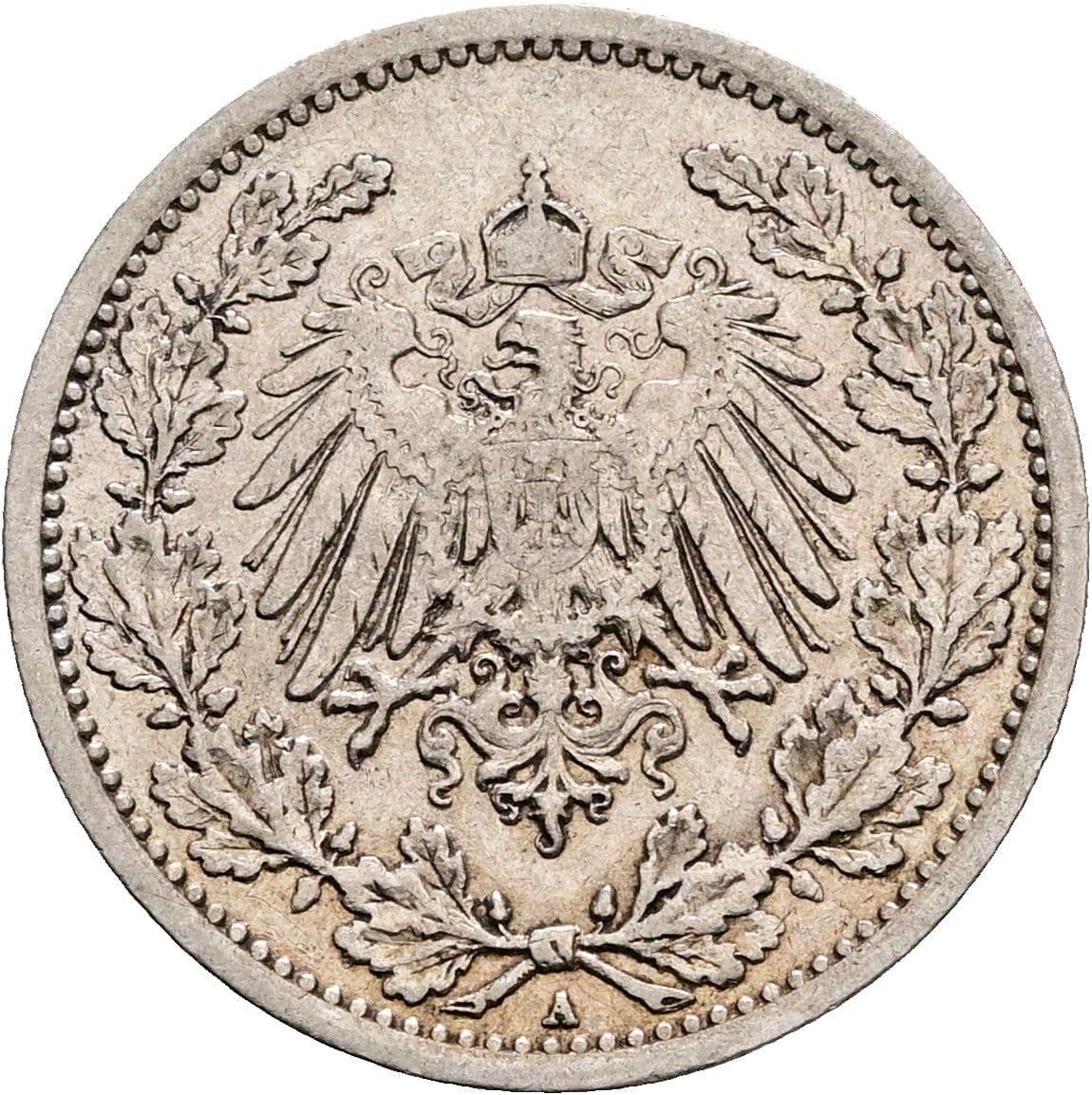 1/2 Mark 1907 A – Rückseite
