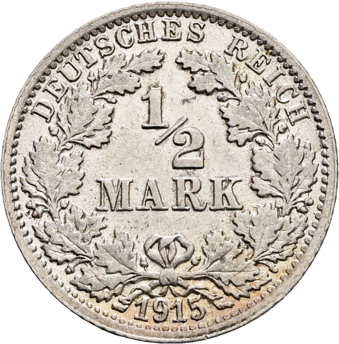 1/2 Mark 1915 F – Vorderseite