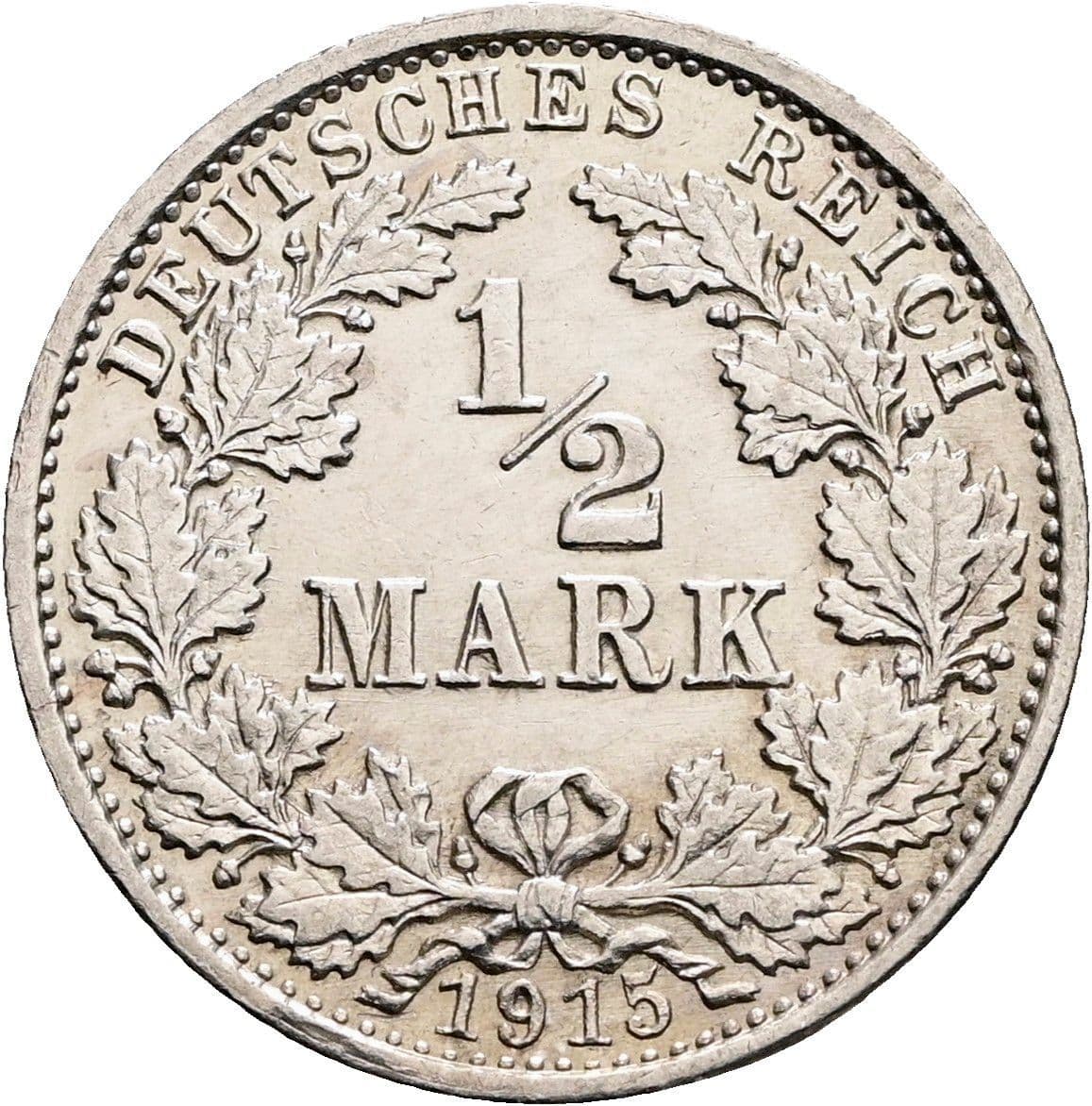 1/2 Mark 1915 G – Vorderseite