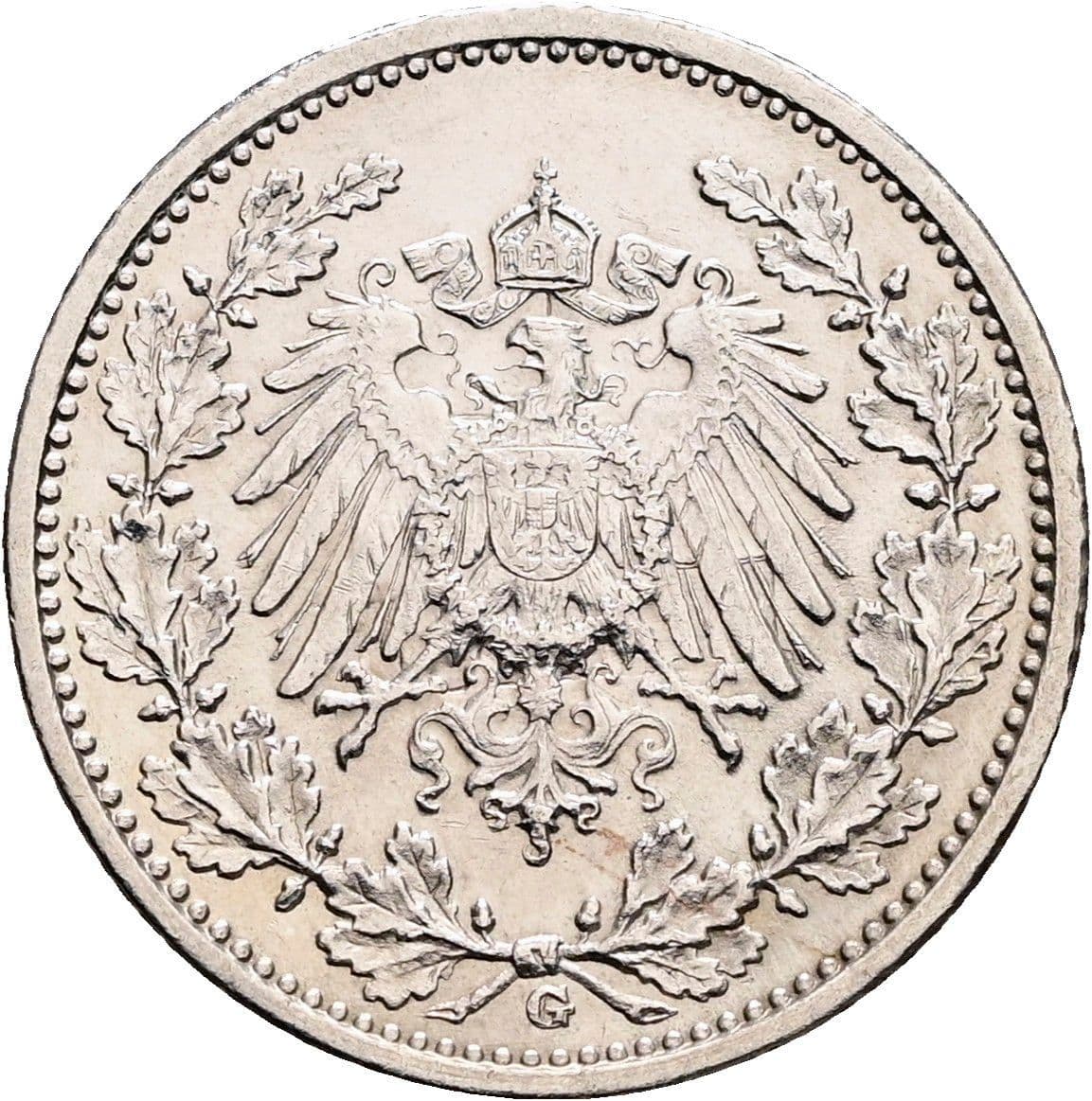 1/2 Mark 1915 G – Rückseite
