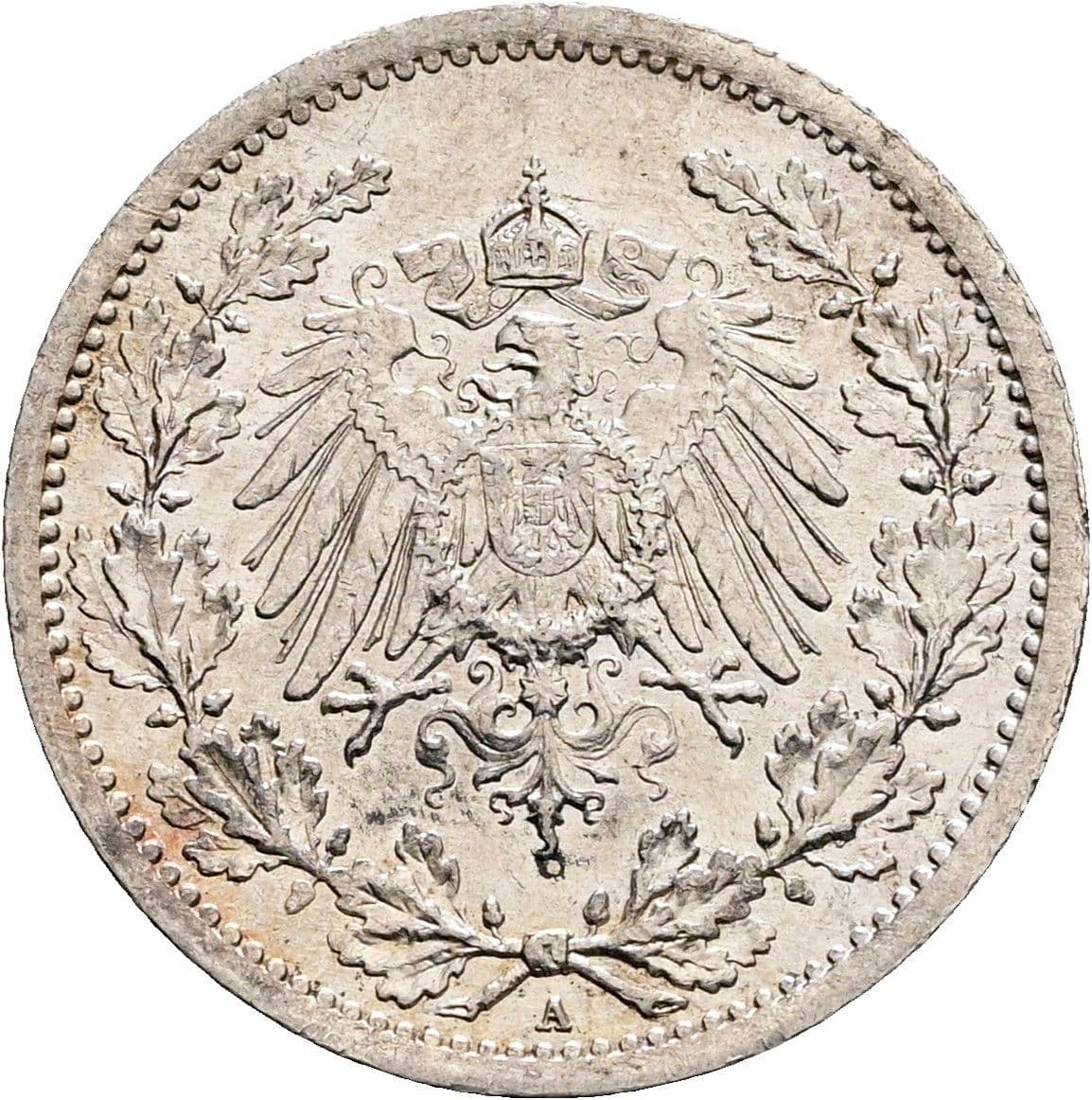 1/2 Mark 1914 A – Rückseite