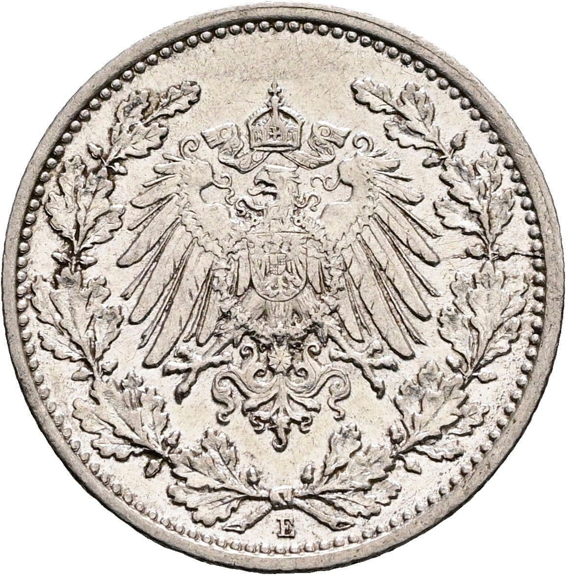 1/2 Mark 1915 E – Rückseite