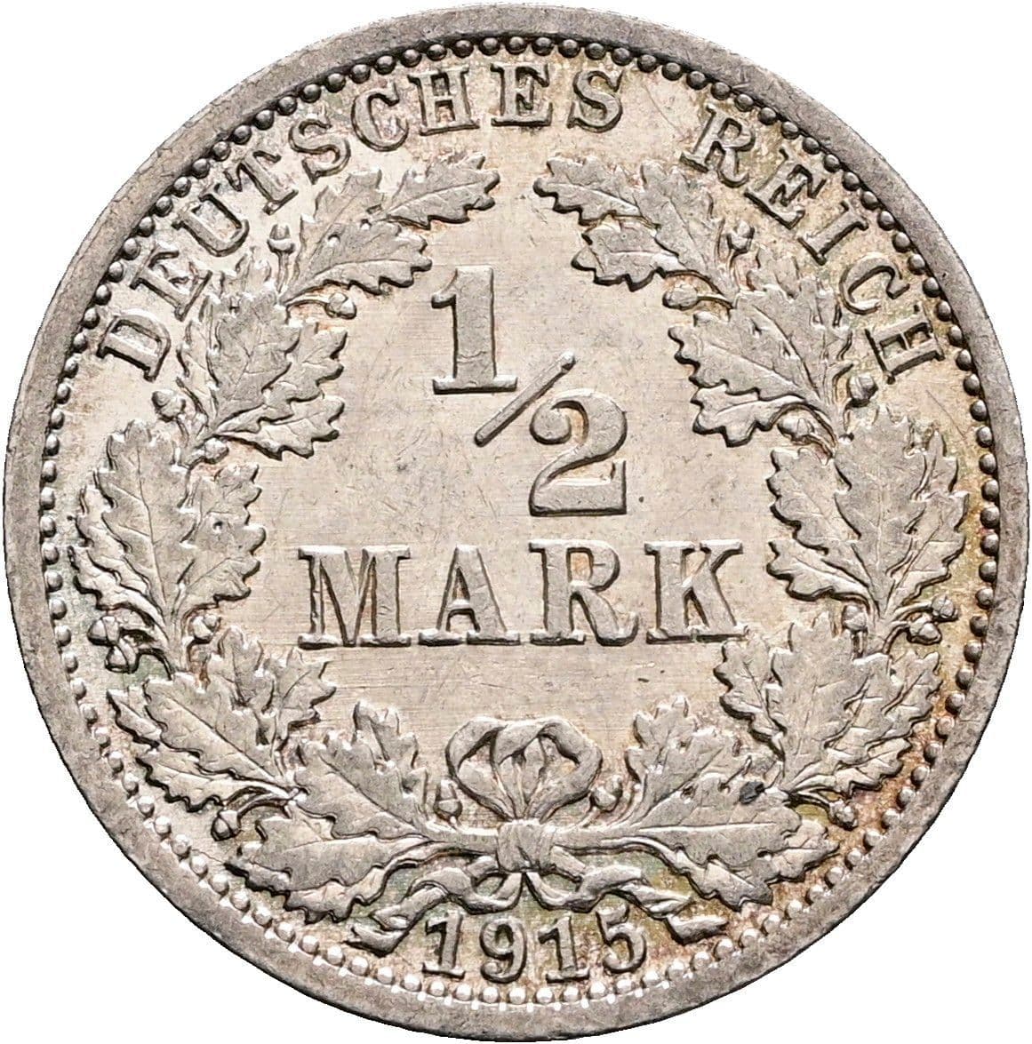 1/2 Mark 1915 A – Vorderseite