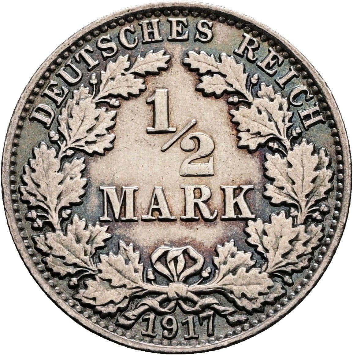 1/2 Mark 1917 A – Vorderseite