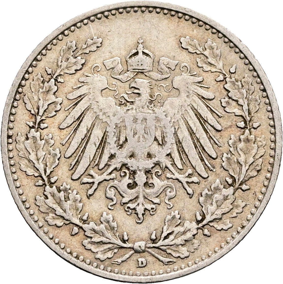 1/2 Mark 1906 D – Rückseite