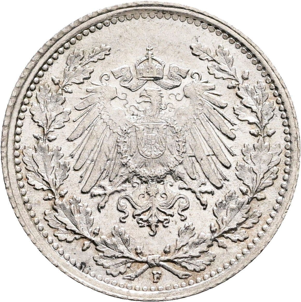 1/2 Mark 1916 F – Rückseite