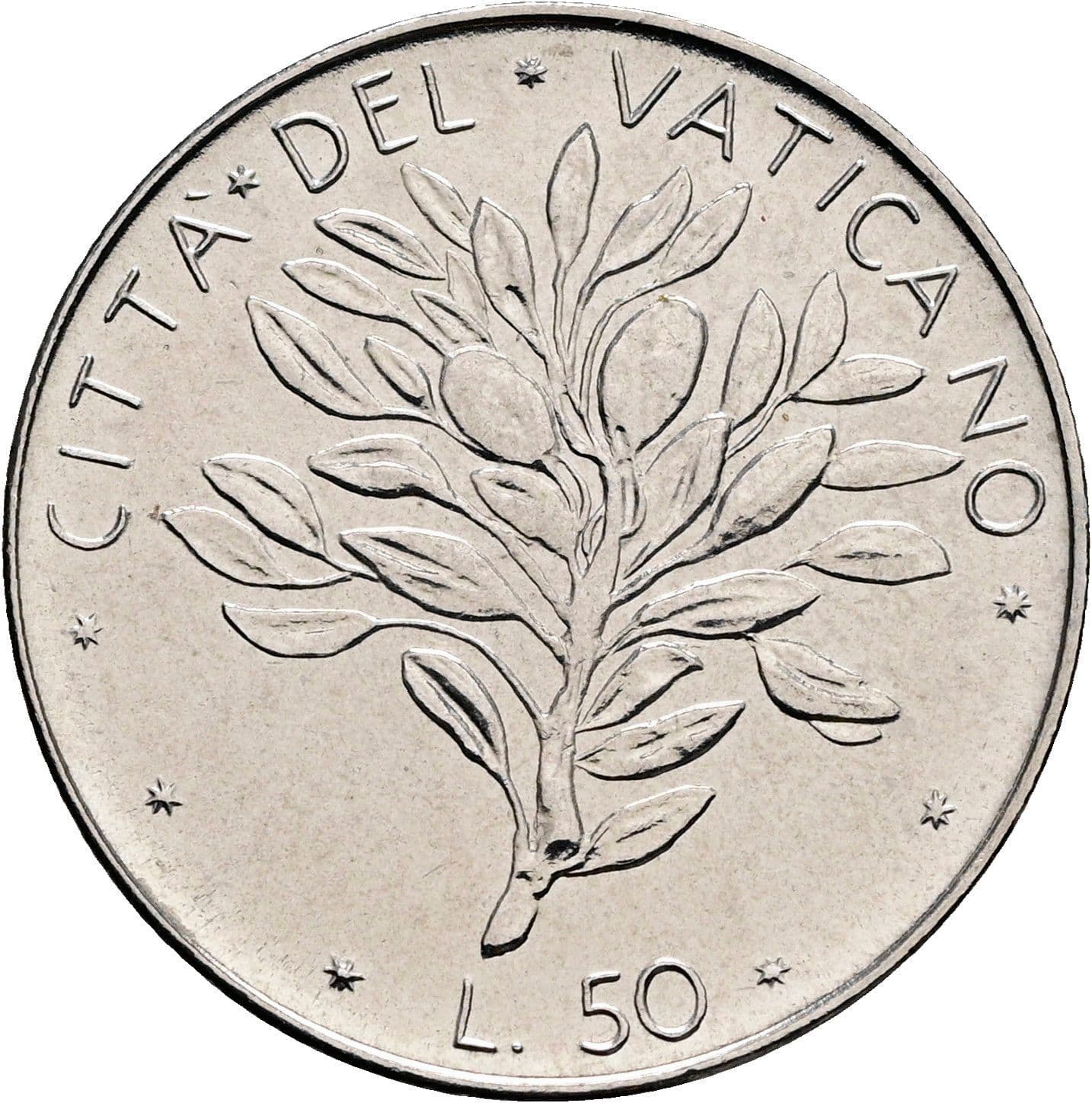 50 Lire Papst Paul VI. 1963-1978 1972 – Vorderseite