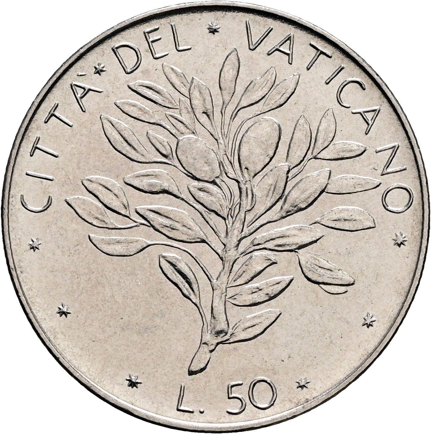50 Lire Papst Paul VI. 1963-1978 1970 – Vorderseite