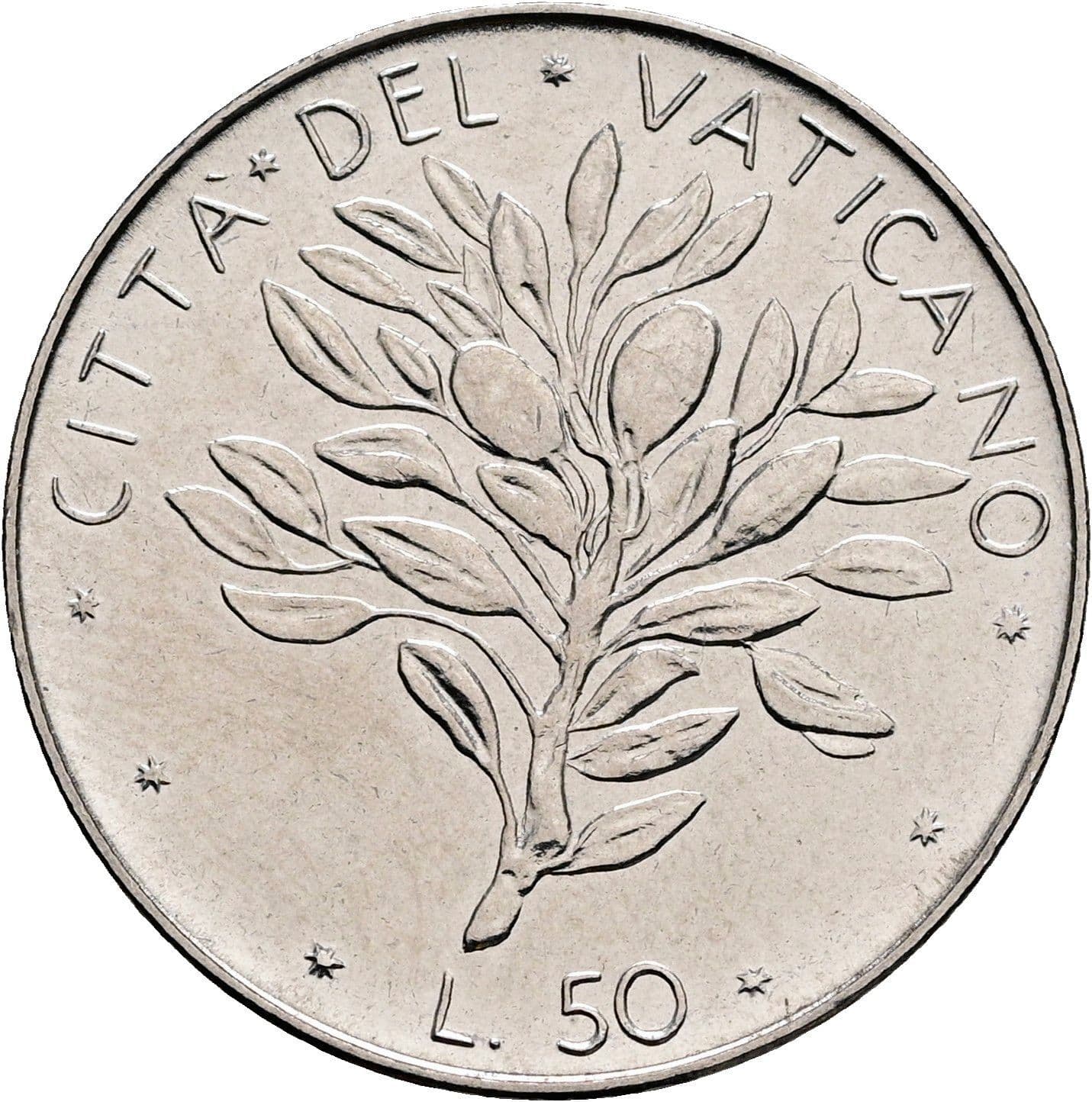 50 Lire Papst Paul VI. 1963-1978 1970 – Vorderseite